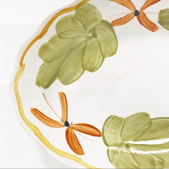 Vintage Hand Painted Oval Serving Plate Majolican - Picture 2 of 8